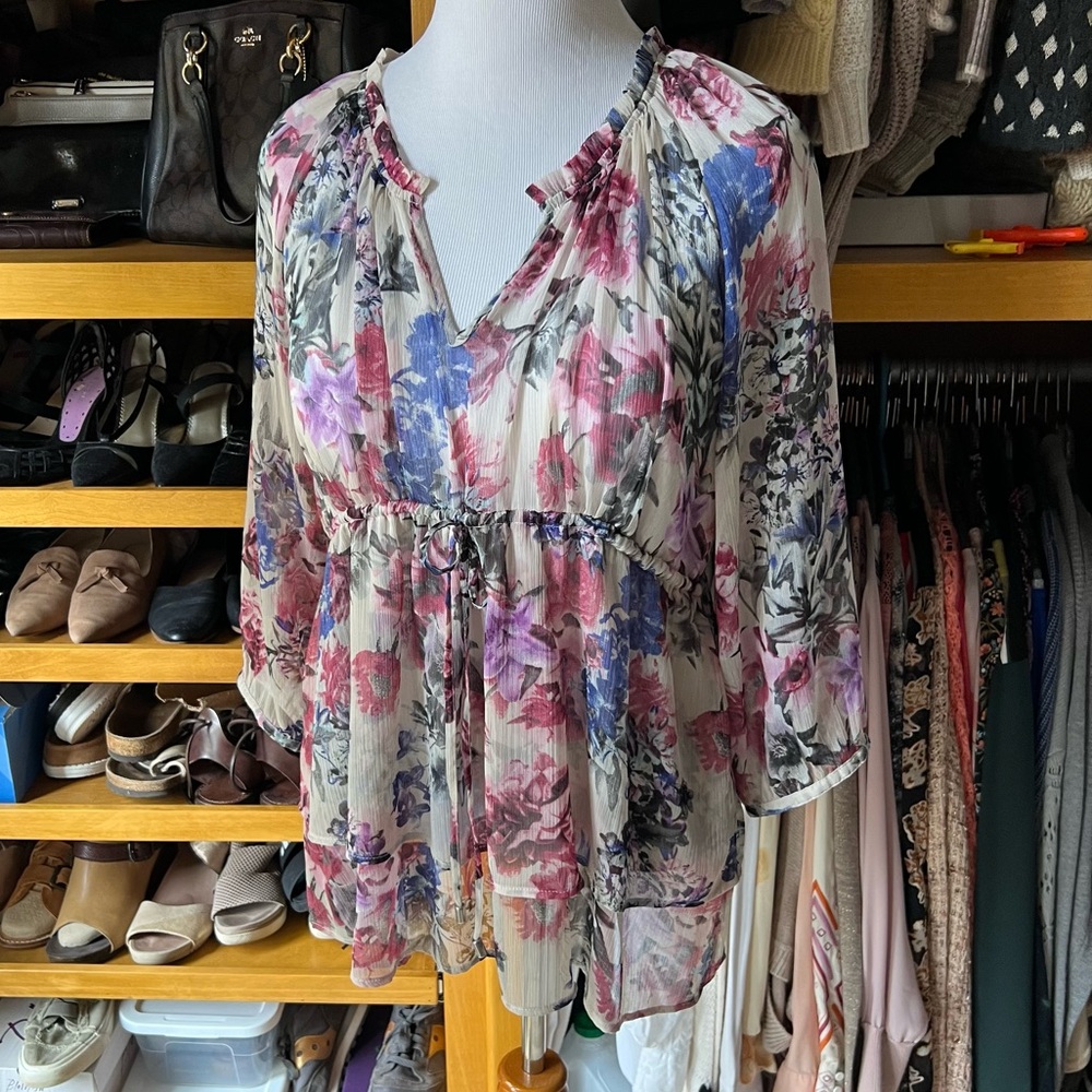 JESSICA SIMPSON EUC Floral Print Blouse